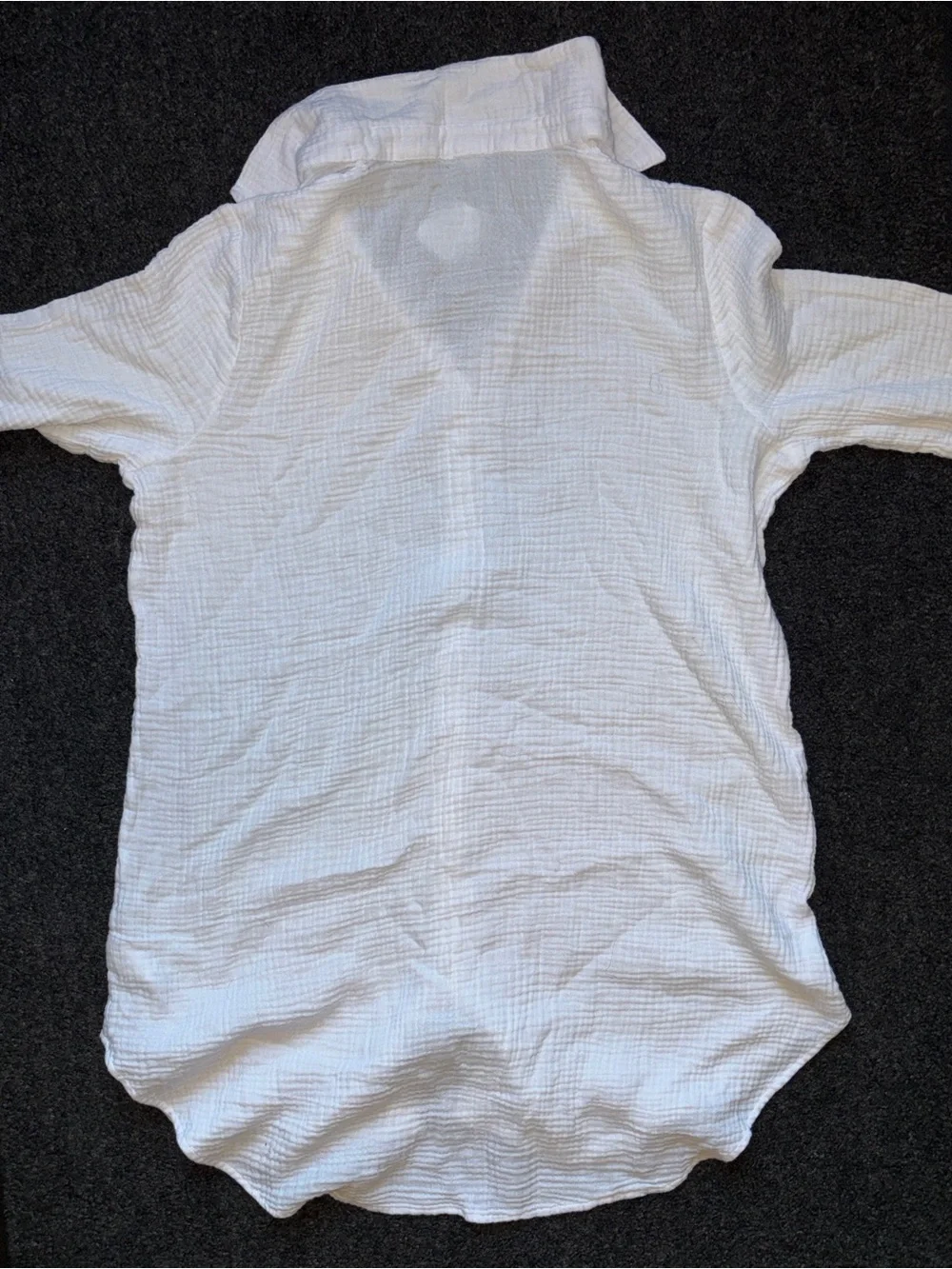 NWT J. Crew Button Gauze Tunic Beach Cover-Up Sz L 100% Cotton Coastal Vacation